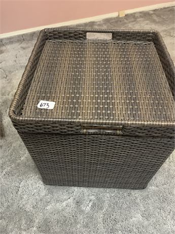 Plastic Wicker Table Storage