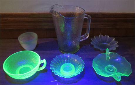 Green Depression Glass