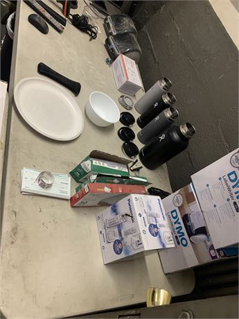 8’ Plastic Table (Some Damage) Table only no contents