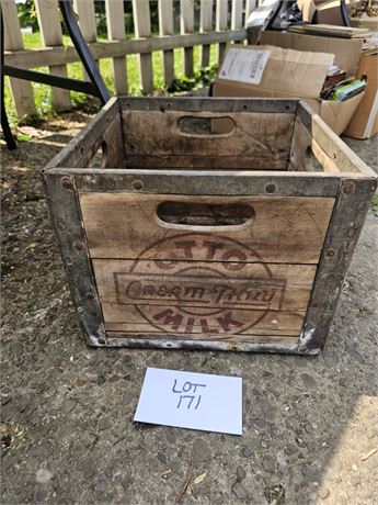 Wood Otto Milk Company Crate