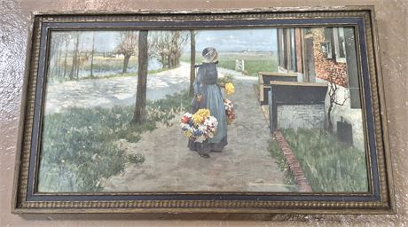 Flower Girl Im Holland Art Print