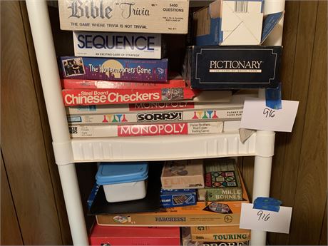 Vintage Board Games Lot Bible Trivia Scattergories Jenga Sequence Flinch Probe