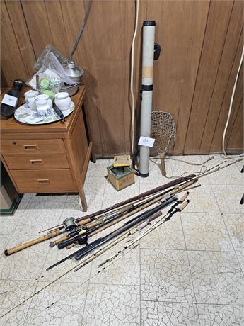 Vintage Fishing Poles & Reels : Cane Poles/Silstar/Penn 60 Reel & More