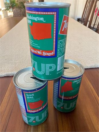 7UP Soda Pop Can Collection United States Commemorative (Vintage)
