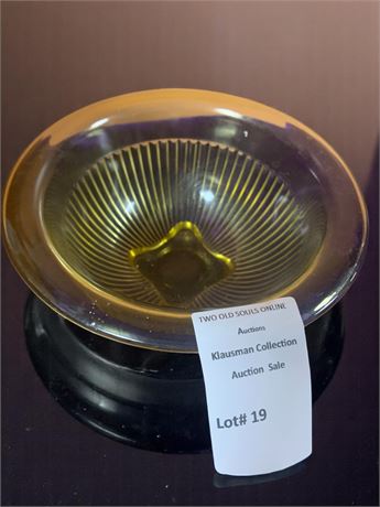 Federal Glass "Golden Glow" Glass Mixing Bowl or Candy Dish From 1930s