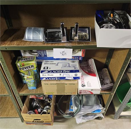 Mixed Plumbing Lot - For Parts & Repair: Hoses / Shower Bars & Soap Dishes+More
