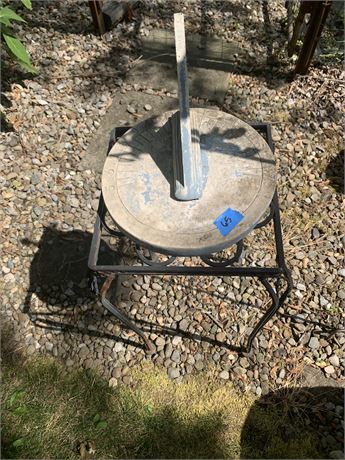 Vintage Sundial On Metal Stand