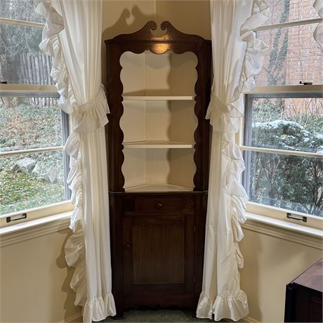 Handcrafted Solid Wood Corner Display & Storage Cabinet - 24 x 14 x 67.5"T