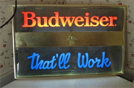 Budweiser Lighted Beer Sign