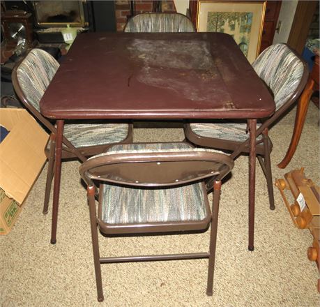 Card Table, 4 Chairs