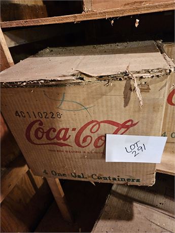 Vintage Glass 1 Gal Coca-Cola Syrup Bottles - 4 Per Box