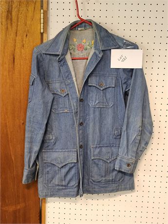 Vintage Embroidered Faded Glory Jean Jacket & Handmade Native Inspired Shirt