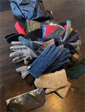 Winter Accessory Lot - Lady's & Men's Gloves By Dents, Land's End & More
