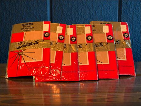 Vintage Debutante Seamless Dupont Nylon Stockings Lot in Cinna-Glo Size 10