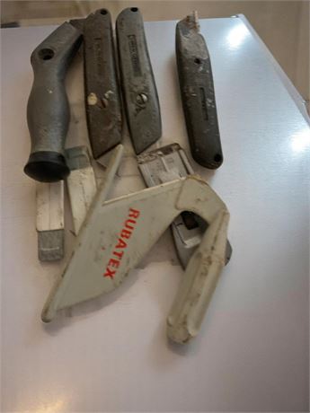 Rubatex & Misc Utility Knives Tool Lot