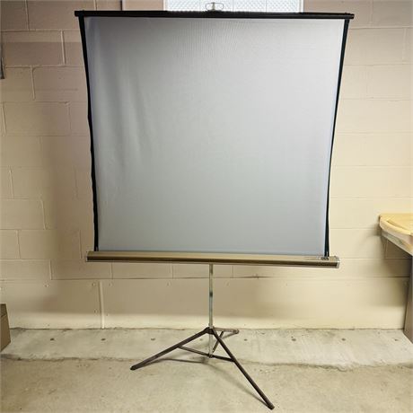 Vintage Da-Lite Silver Pacer Portable Projector Screen