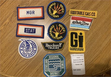 Vintage Embroidered Uniform/Promotional Patch Lot -  New Haven Water Co