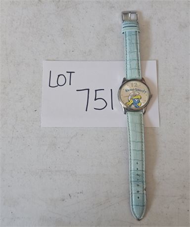 2008 Smurfette Wrist Watch - Battery-Op