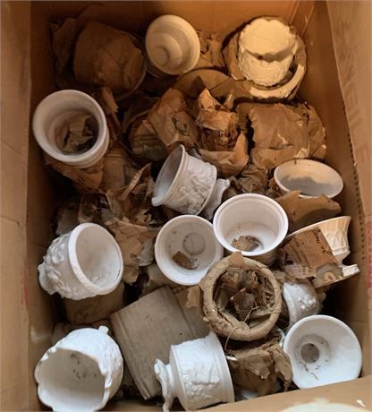 Lot of Small Napcoware White Footed Planter W/Cherub Design