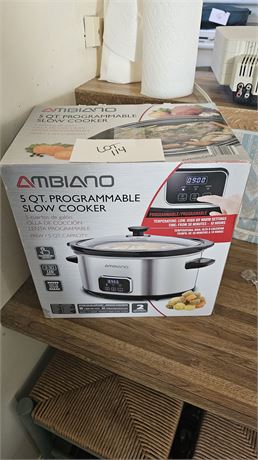 Ambiano 5qt Programable Slow Cooker In Box