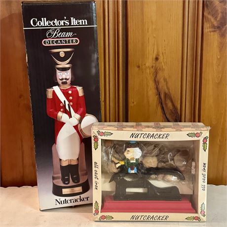 Cast Iron Nutcracker (Nutcracker hehe) and Jim Beam Decanter