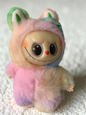 Popmart THE MONSTERS Have a Seat Vinyl Faced Rainbow Plush Toy (Labubu Like)