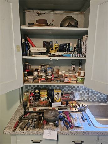 Cupboard Cleanout- Hand Tools, Hardware, Flashlights & Much More