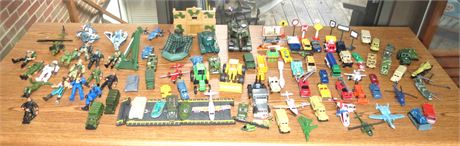 Assorted Toys: Cars, Military , Action Figures