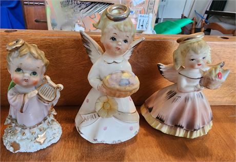3- Vintage Porcelain Angel Lot
