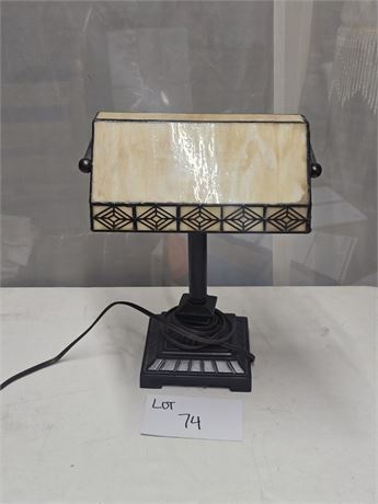 Carmel Slag Glass Office/ Table Lamp
