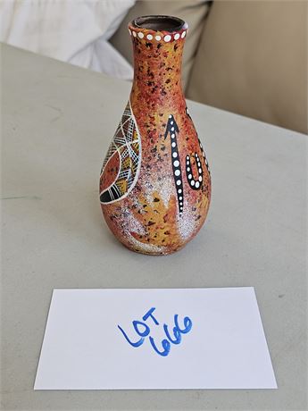 Mid-West Hand Painted New Mexico Native American Pottery Vase