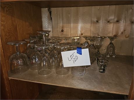 Mixed Glass Lot : Wine / High Balls & More