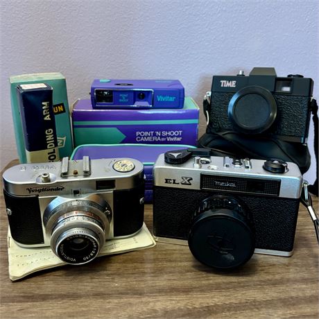 Vintage Camera Lot with Voitlander Vito B and More