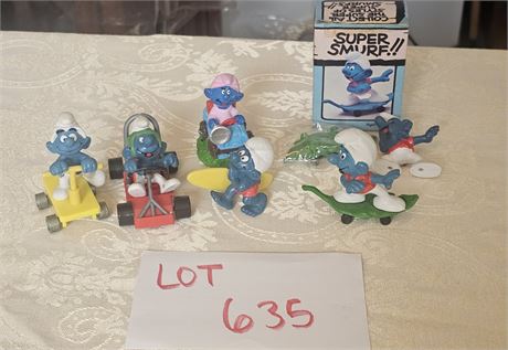 Vintage Schleich Peyo Mixed Smurf Figurines 80's Original PVC Smurfs