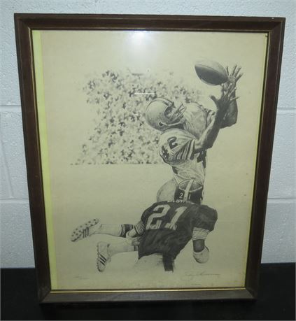 Framed Shell Oil Co. Football Print