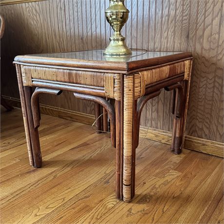 Rattan Side or End Table - 24" x 21"T x 24"