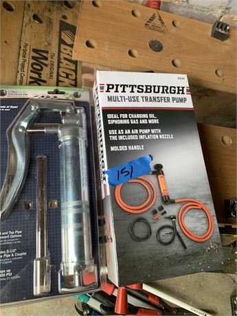 Pittsburgh Transfer Pump & Mini Grease gun