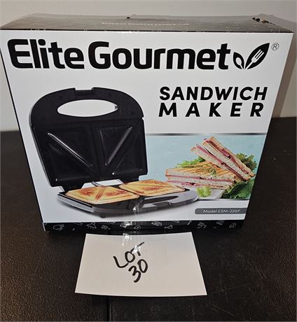 Elite Gourmet Sandwich Maker New In Box