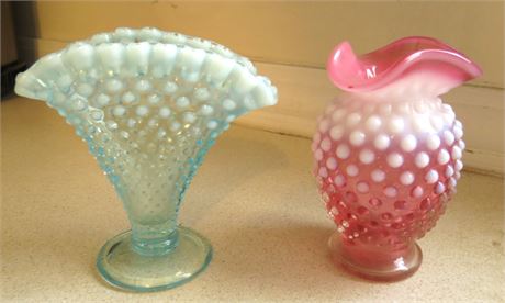 Fenton Hobnail Vases