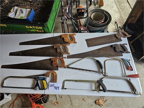 Mixed Hand Saw Lot: Disston / Stanley & More