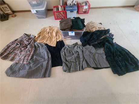 Nice Ladies Lot of Wool Pendleton & LL Bean Skirts - Mixed Colors & Styles