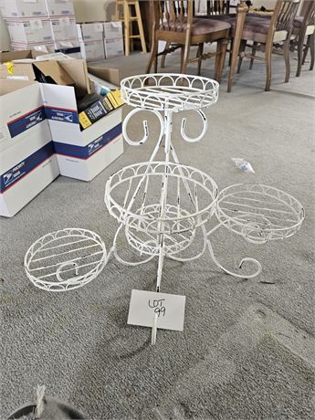 Vintage 5 Tier Metal Plant Stand