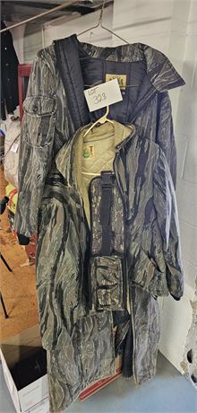 Mixed Ideal Hunting Coat Coveralls & Ammo Belt