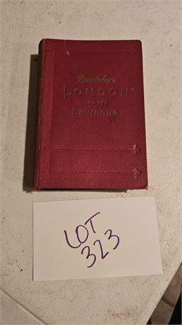 Baedekers 1915 London Book with Map