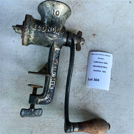 Vintage Economy #10 Tabletop Cast Iron Meat Grinder