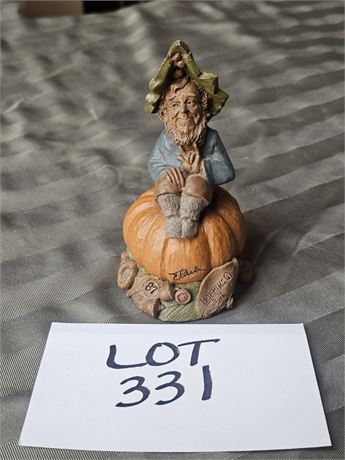 Tom Clark Creations 1989 "Hopkins" Gnome Figurine – Artist Signed in Ink