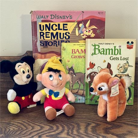 Vintage Disney Books & Character Plush Stuffed Animals