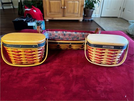 Longaberger Patriotic Basket Lot