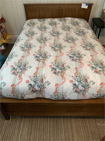 Wood Headboard and Footboard With Full Size Mattress And Box Springs Included