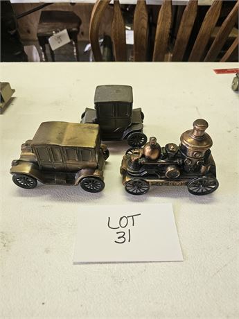 Vintage Mixed Metal Car Banks Size & Style May Vary